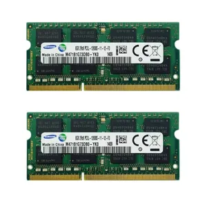 رم لپ تاپ DDR3L دوکاناله 1600 مگاهرتز سامسونگ مدل 12800 ظرفیت ۸ گیگابایت مجموعه ۲ عددی