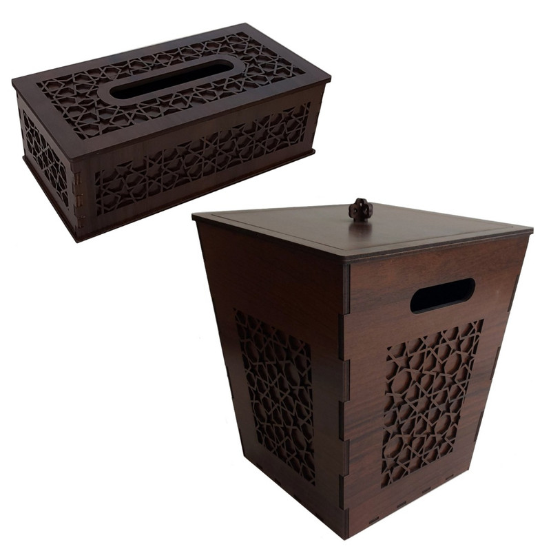 ست سطل و جای دستمال مدل رویال کد 02