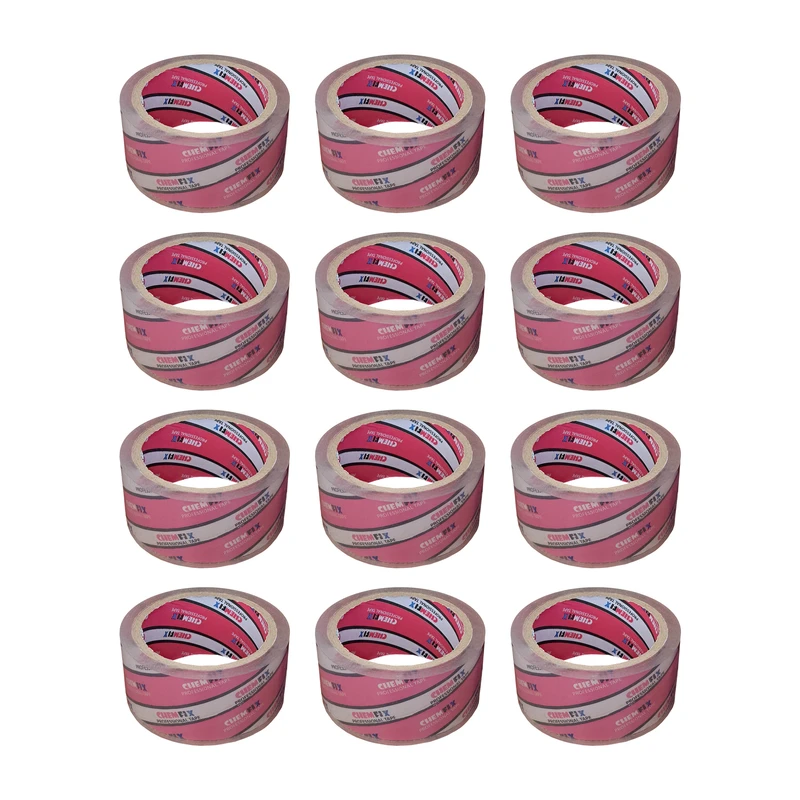 نوار چسب چمفیکس مدل CRYSTAL_80Y عرض 5 سانتی متر بسته 12 عددی