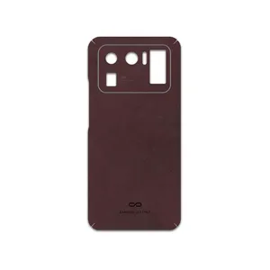 MAHOOT Matte-Dark-Brown-Leather Cover Sticker for Xiaomi Mi 11 Ultra
