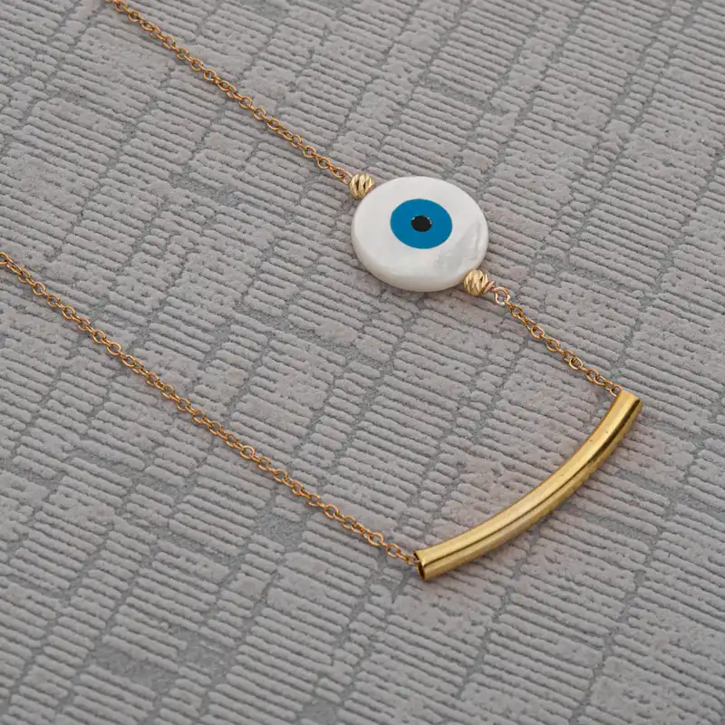 گردنبند طلا 18 عیار زنانه مدل NMN5454