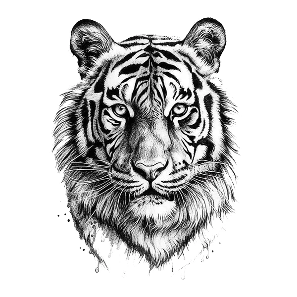 استیکر پارچه و لباس پاد آفرین طرح ببر کد 3771