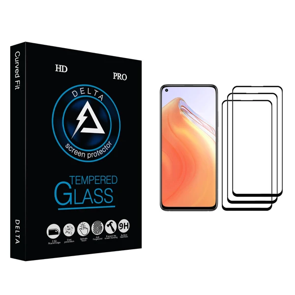 محافظ صفحه نمایش دلتا مدل HD مناسب برای گوشی موبایل شیائومی Mi 10T 5G بسته سه عددی
