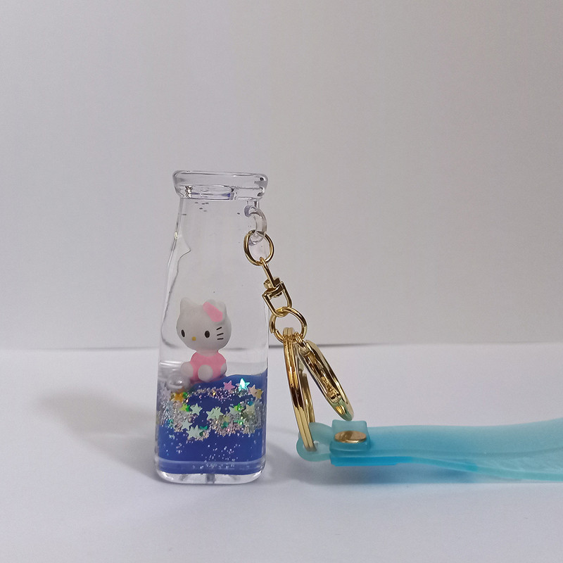 جاکلیدی دخترانه مدل آکواریومی کیتی طرح بطری