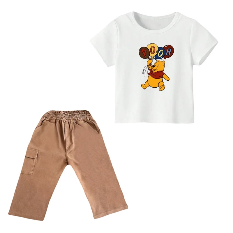 ست تی شرت و شلوارک پسرانه مدل پو کد ۱۶