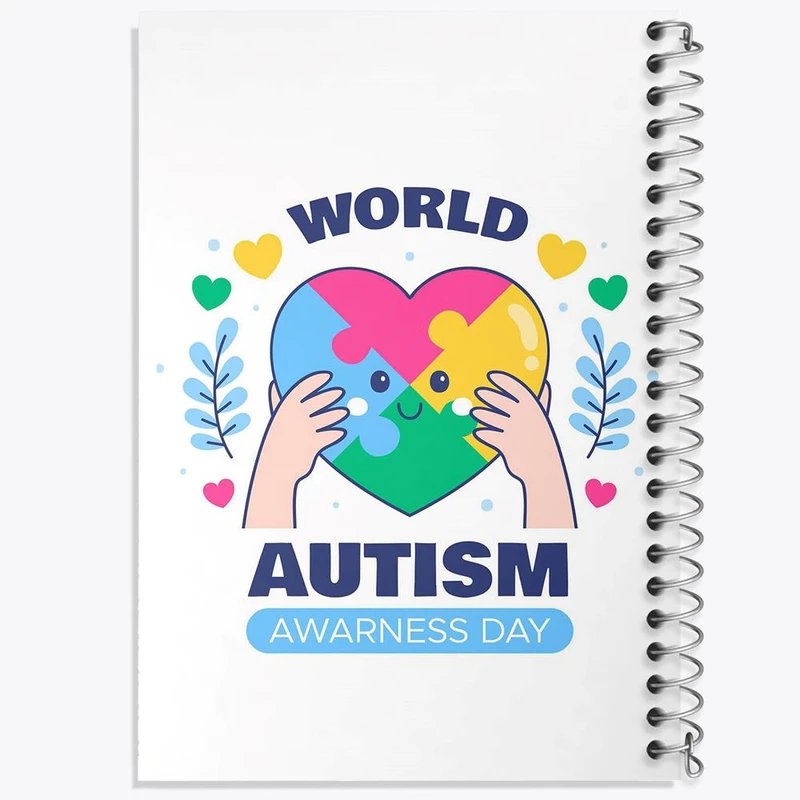 دفتر مشق 100 برگ خندالو طرح اتیسم Autism کد 26751