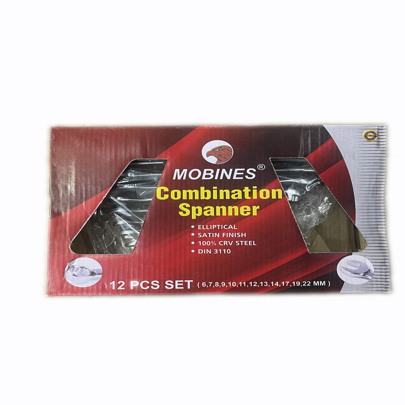 آچار یکسر تخت و یکسر رینگی موبینس مدل mm6-22 مجموعه 12 عددی