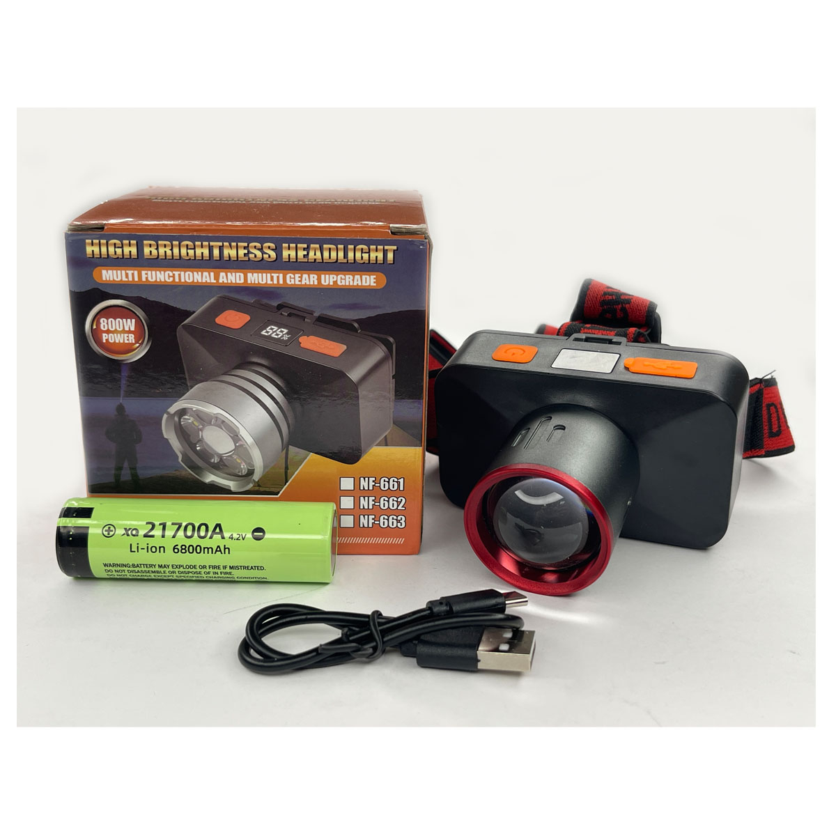 چراغ پیشانی مدل NF-666 کد 800W با نور مهتابی چراغ پیشانی مدل NF-666 کد 800W با نور مهتابی