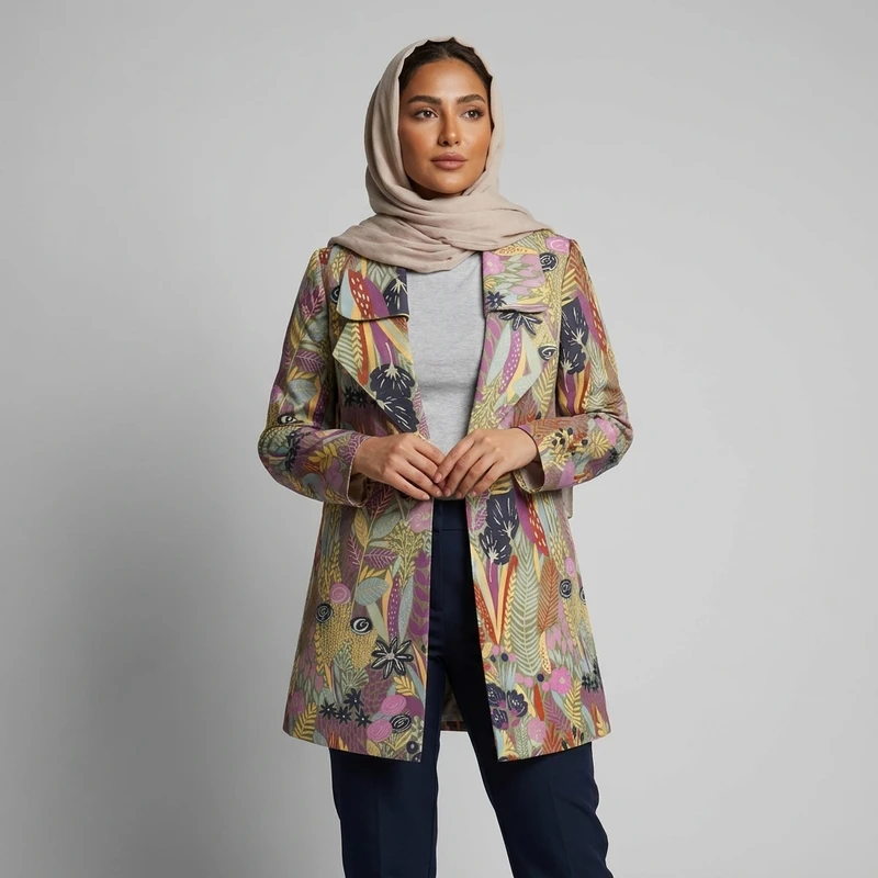 مانتو زنانه مدل ژاکارد