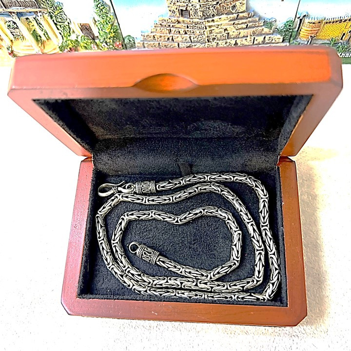 زنجیر نقره مردانه کد glsr-1178