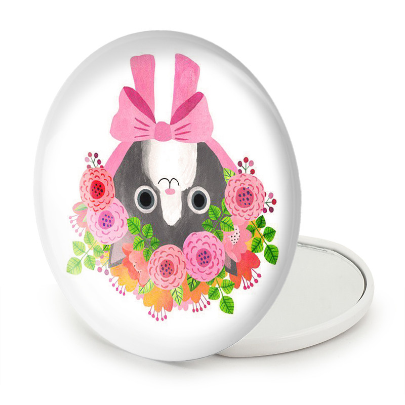 آینه جیبی خندالو طرح گربه مدل تاشو کد 5207