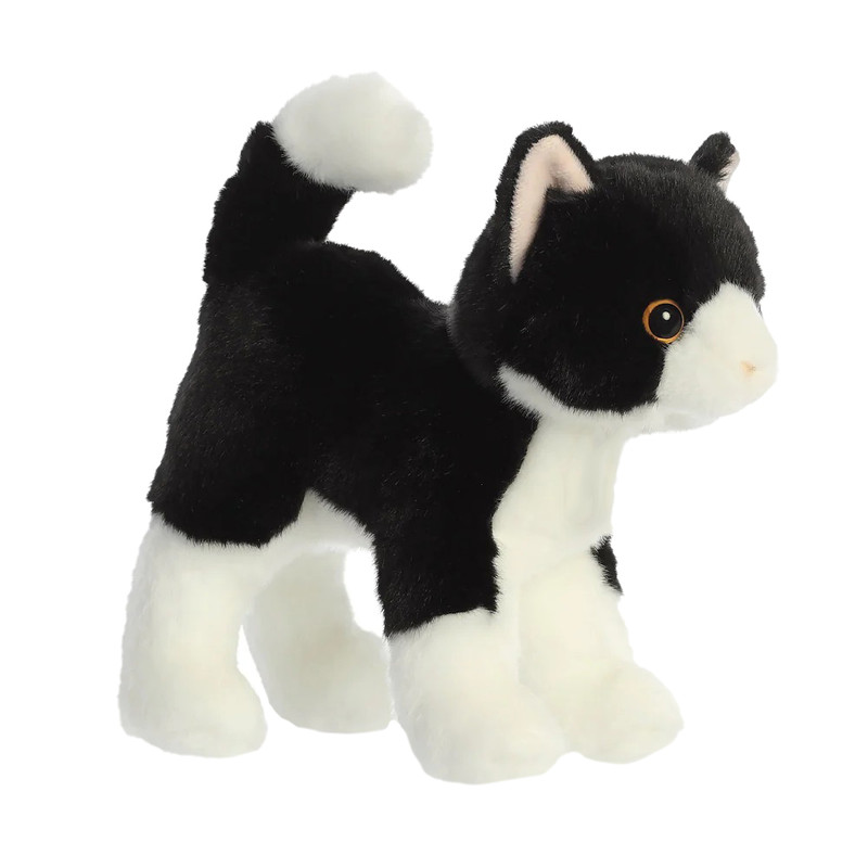 عروسک آرورا طرح گربه مدل Aurora Tuxedo Cat کد SZ11/698 طول 24 سانتی متر