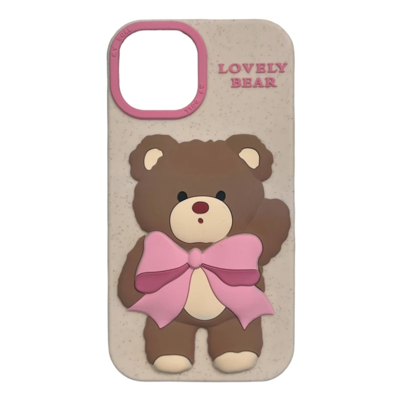 کاور طرح خرسی مدل Lovely Bear مناسب برای گوشی موبایل اپل IPHONE 12 PRO MAX/13 PRO MAX