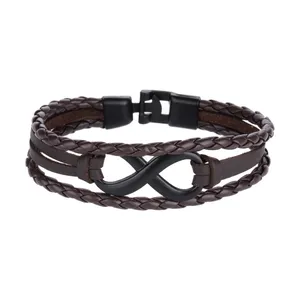 دستبند مردانه گالری شمرون طرح بینهایت کد 349BR