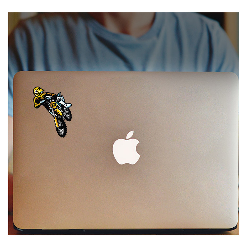 استیکر لپتاپ طرح موتور کراس کد 958