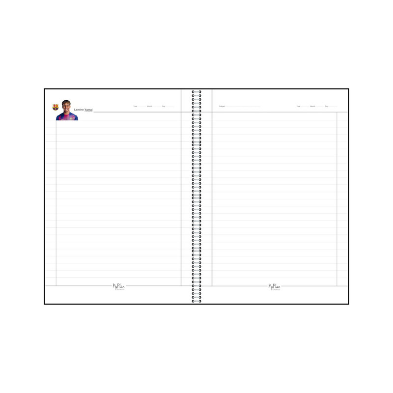 دفتر مشق 50 برگ مای پلن طرح بارسلونا مدل حاشیه دار مجموعه 4 عددی کد B501