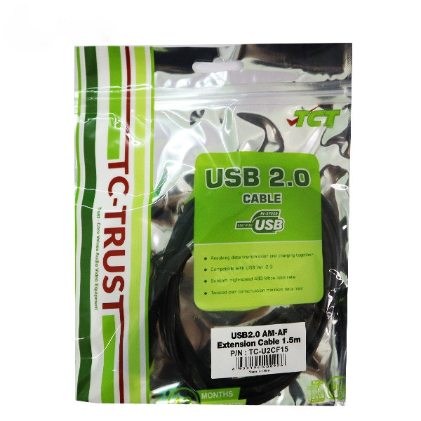 کابل افزایش طول 2.0 USB تی سی تی مدل TC-U2CF15 طول 1.5 متر