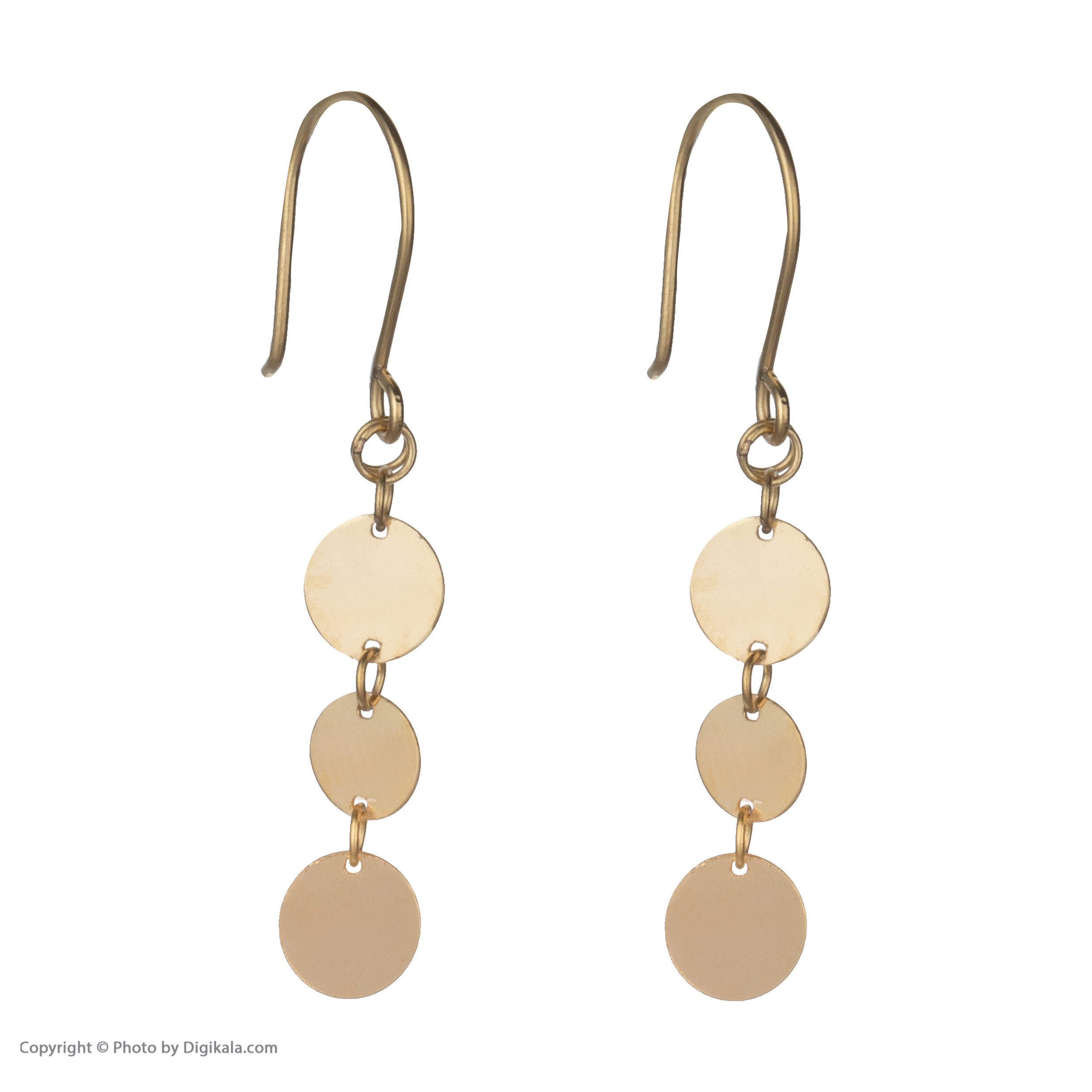 نیم ست طلا 18 عیار زنانه گالری یارطلا مدل پولک کد NS42