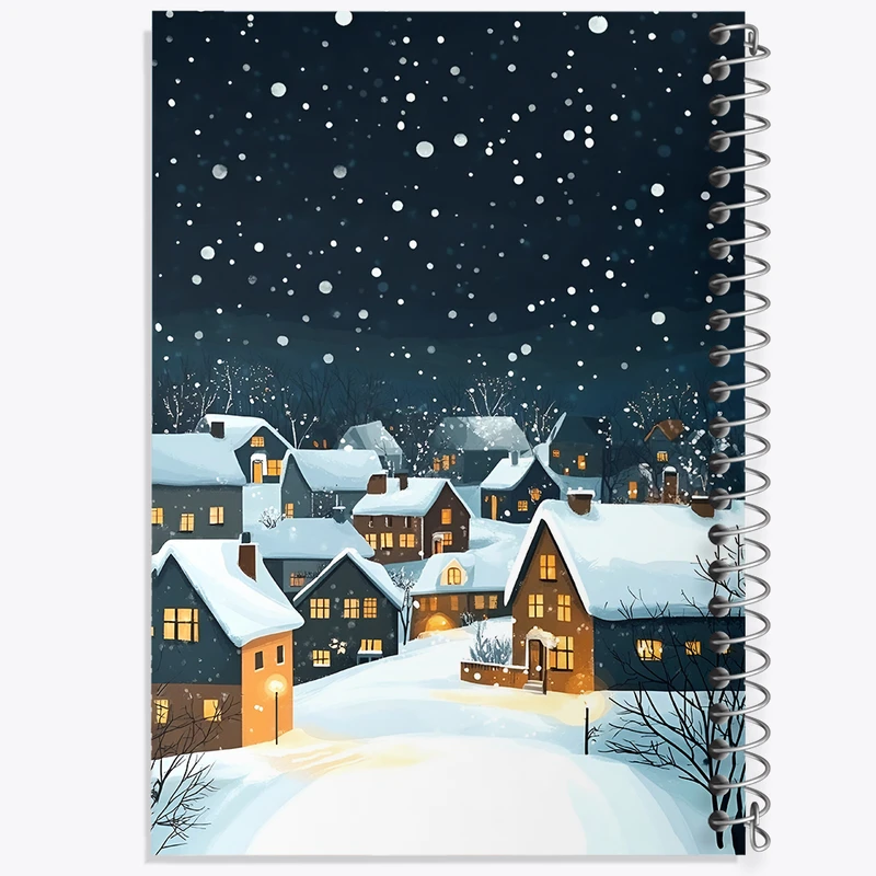 دفتر شطرنجی 50 برگ خندالو طرح شهر برفی کد F8283