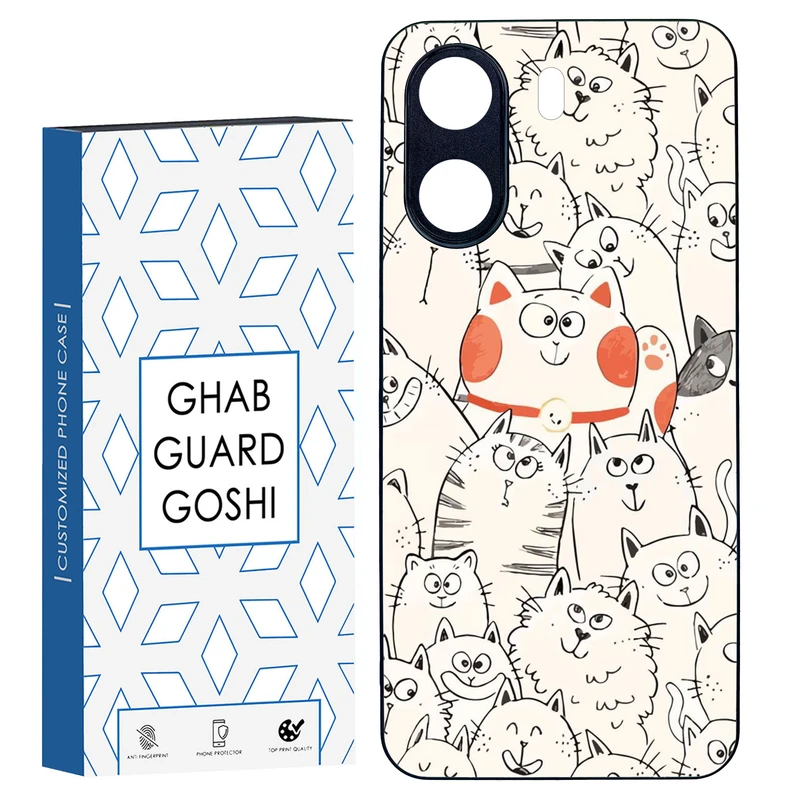 کاور قاب گارد گوشی طرح گربه کد TPU-024 مناسب برای گوشی موبایل شیائومی REDMI 13C / POCO C65