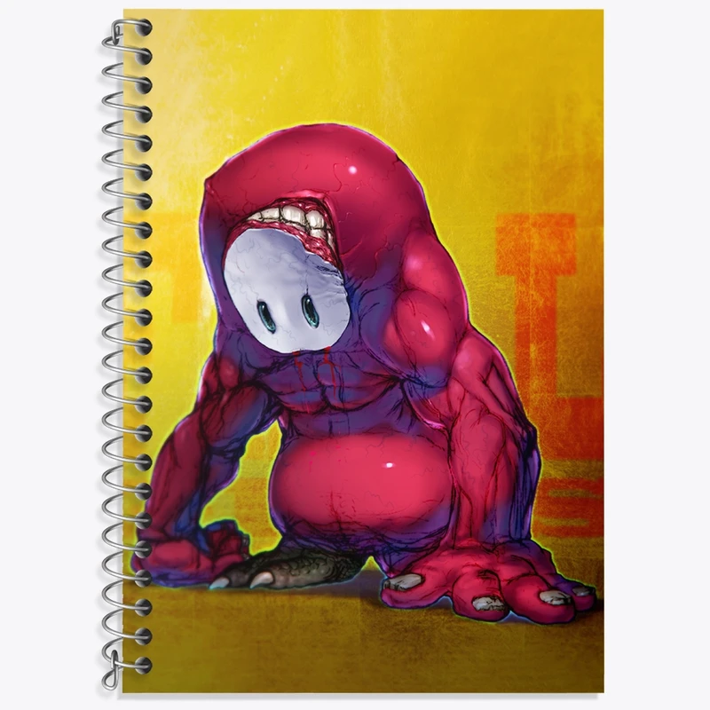 دفتر زبان 50 برگ خندالو مدل دو خط طرح بازی فال گایز (Fall Guys) کد 32827