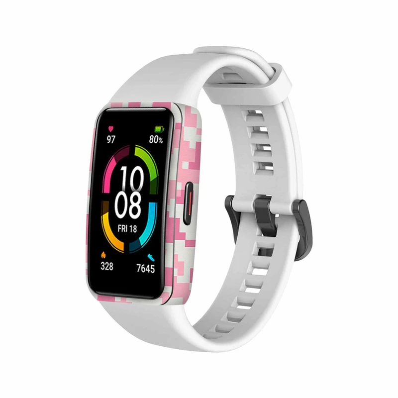 برچسب ماهوت طرح Army-Pink-pixel مناسب برای ساعت هوشمند هوآوی band 6