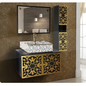 ست کابینت روشویی کاسپین مدل الدورادو به همراه آینه و باکس