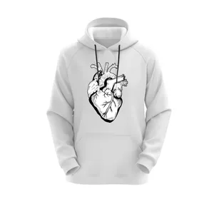 هودی زنانه مدل قلب کد J107 رنگ سفید