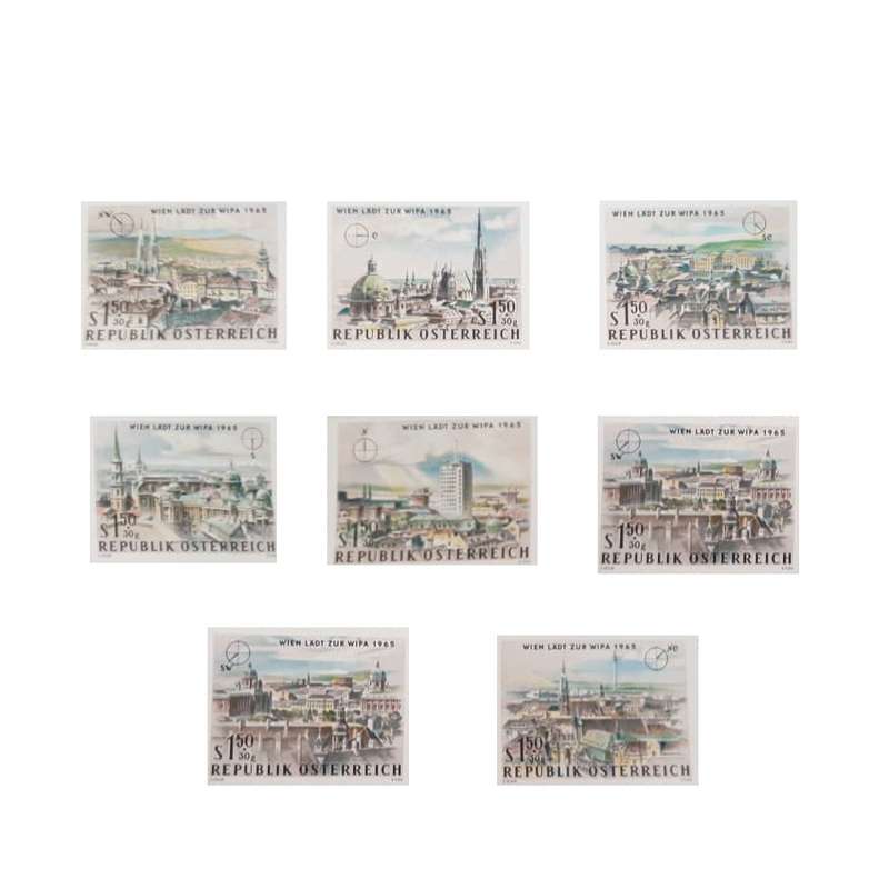 تمبر یادگاری مدل طبیعت اتریش مجموعه 8 عددی