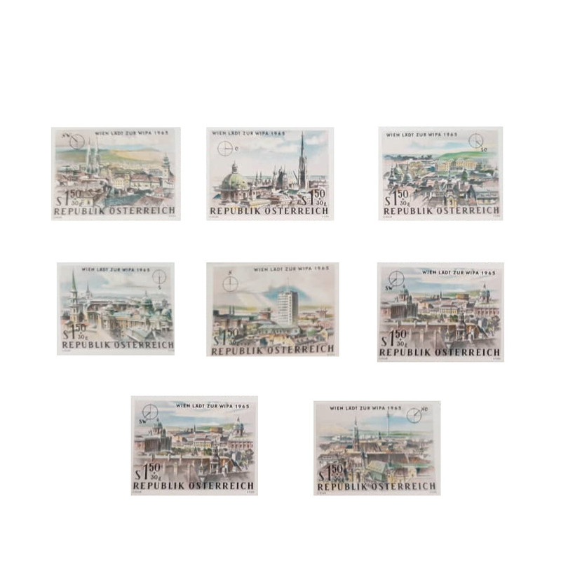 تمبر یادگاری مدل طبیعت اتریش مجموعه 8 عددی