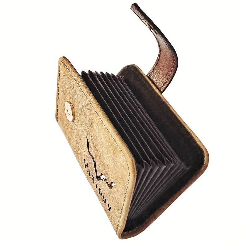 جاکارتی مدل آکاردئونی چرم و استیل کد f41