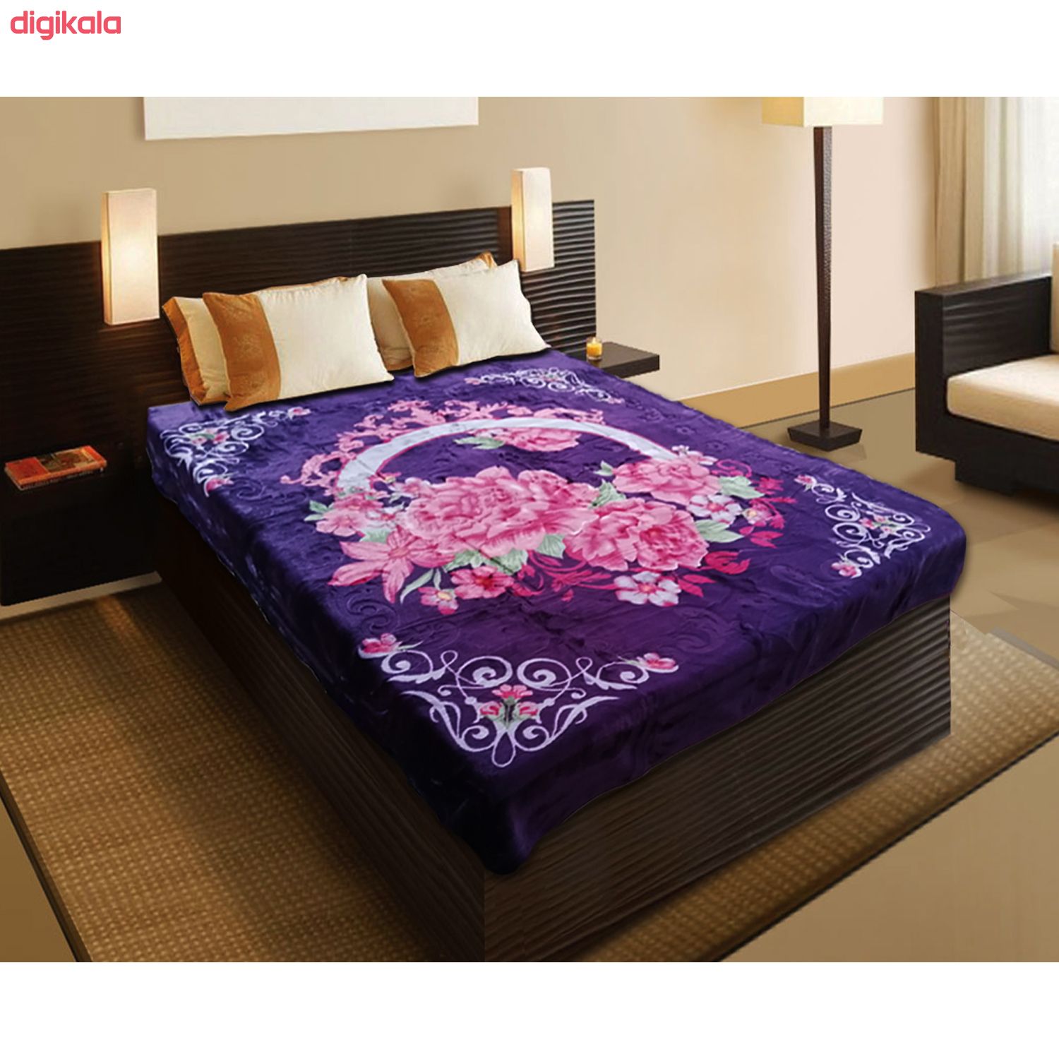 پتو نرمینه بافت مدل نگین کد N-4013 سایز 235×215 سانتی متر main 1 1