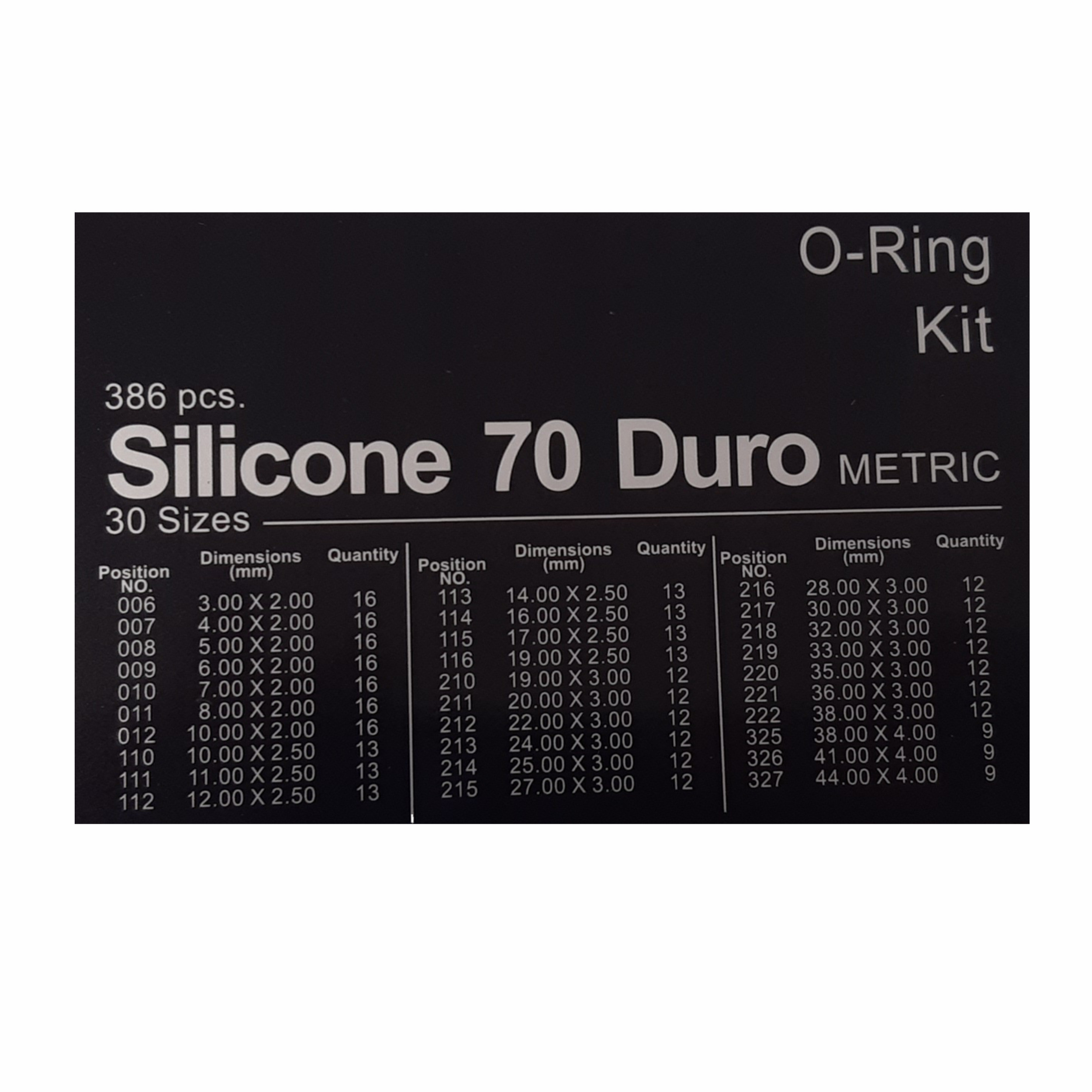مجموعه 386 عددی جعبه اورینگ سیلیکون مدل slicetric