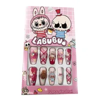 ناخن مصنوعی دست کودک مدل لبوبو بسته ۱۲ عددی