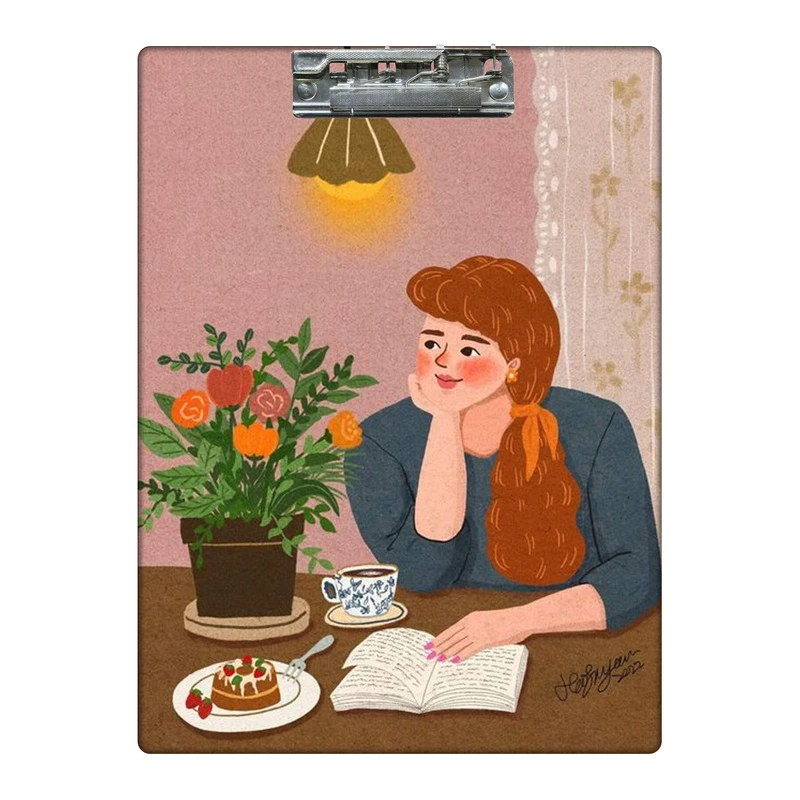 تخته شاسی طرح دختر و اتاق دنج کد  9278437 سایز A4