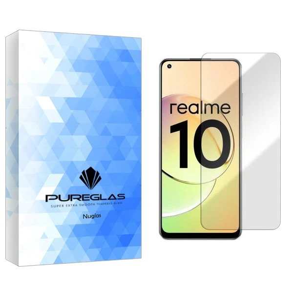 محافظ صفحه نمایش پیور گلس مدل NueGlas مناسب برای گوشی موبایل ریلمی 10 4G