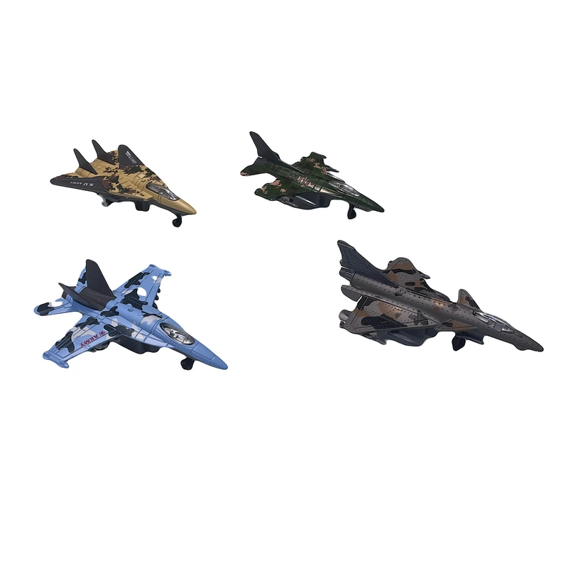 هواپیما بازی مدل جنگنده فلزی مجموعه چهار عددی