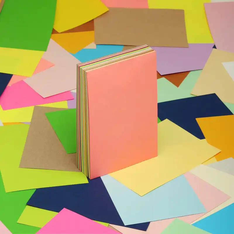 کاغذ رنگی A6 انتشارات سیبان طرح رنگارنگ بسته 200 عددی