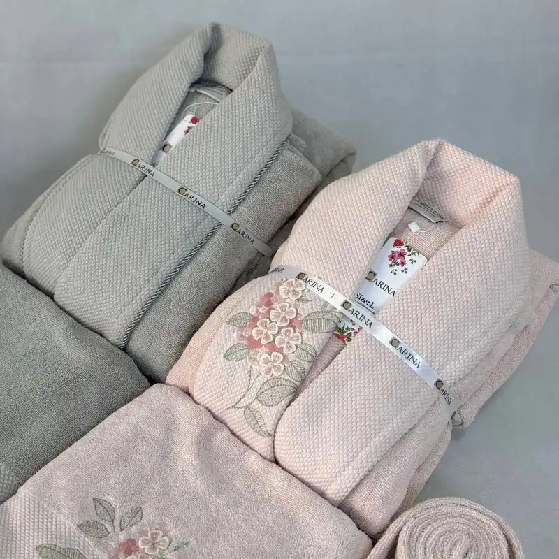 سرویس حوله کارینا مدل گلدیونا کد 02 مجموعه 8 عددی