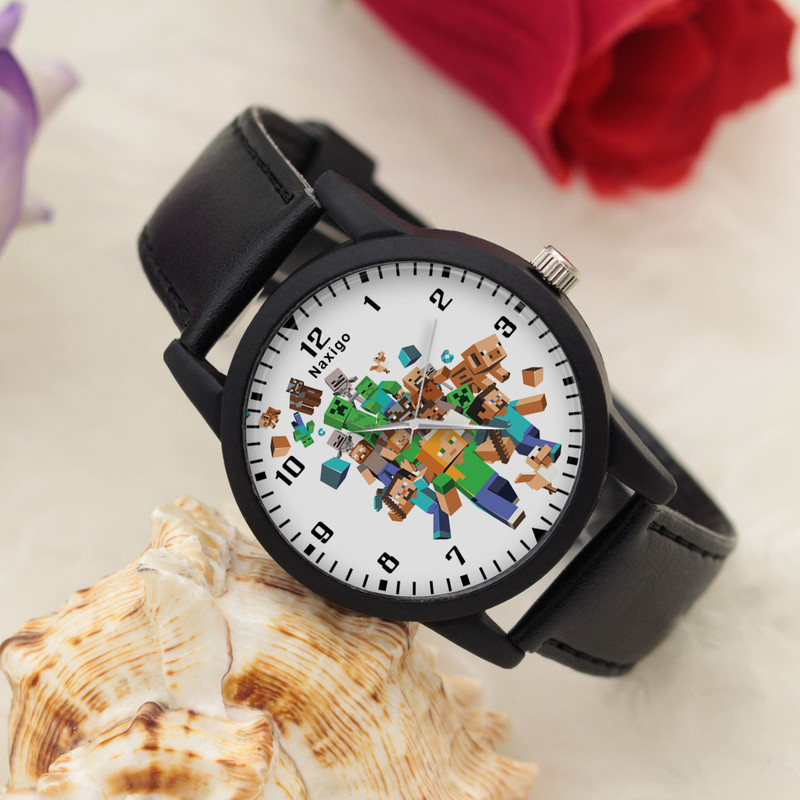 ساعت مچی عقربه ای ناکسیگو مدل Minecraft کد LF6781 ساعت مچی عقربه ای ناکسیگو مدل Minecraft کد LF6781