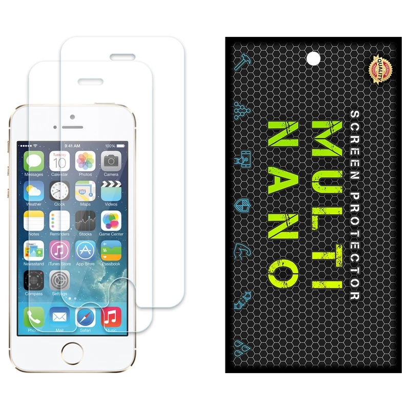محافظ صفحه نمایش مولتی نانو مدل X-S2N مناسب برای گوشی موبایل اپل iPhone 5s بسته دو عددی