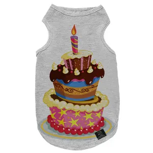 لباس سگ و گربه 27 طرح Cake Birthday کد MH843 سایز L