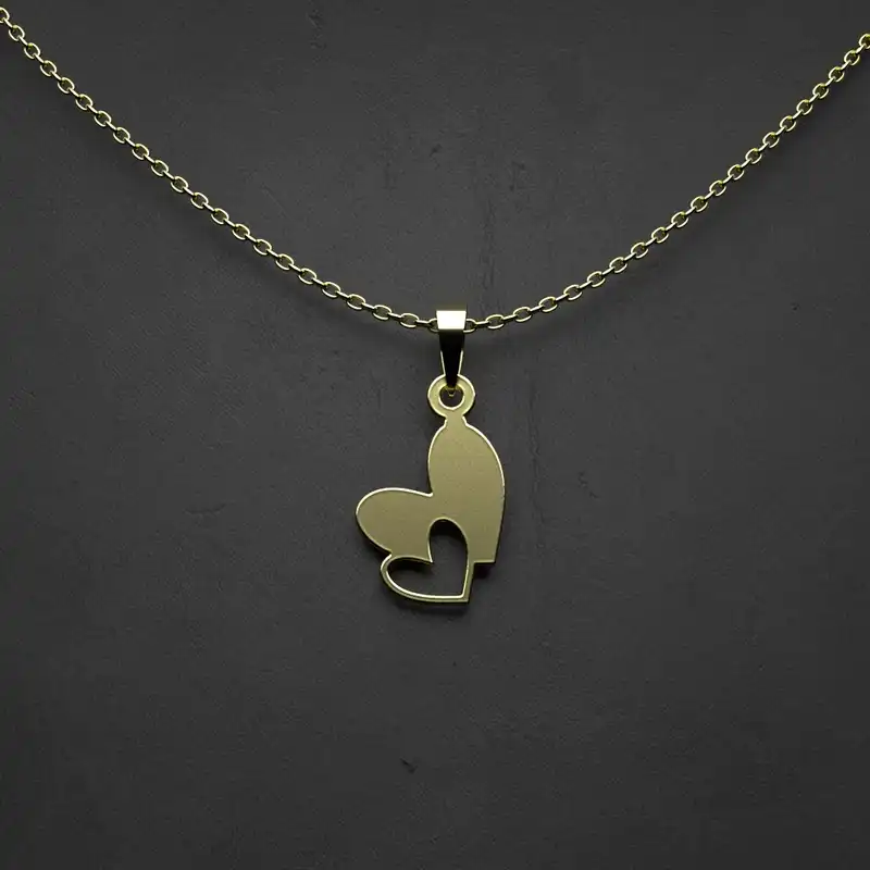 گردنبند طلا 18 عیار زنانه مدوپد مدل لوزی اسلیمی کد CA10207