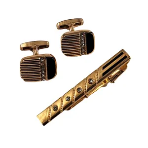 ست دکمه سردست و گیره کراوات مردانه مدل 553