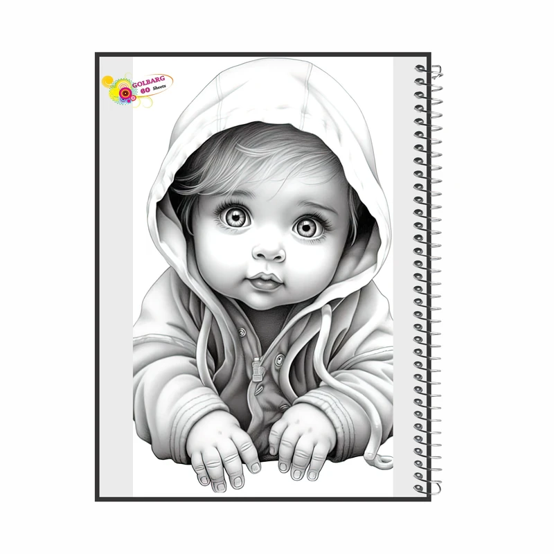 دفتر مشق 60 برگ گلبرگ مدل دخترانه کد 2462