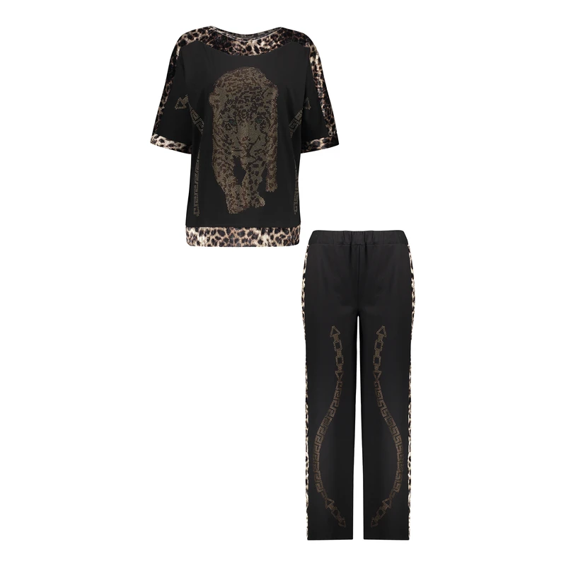 عکس شماره 2 : ست بلوز و شلوار زنانه مدل پلنگ