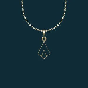 گردنبند طلا 18 عیار زنانه مدوپد مدل هندسی کد AA2-1-1069