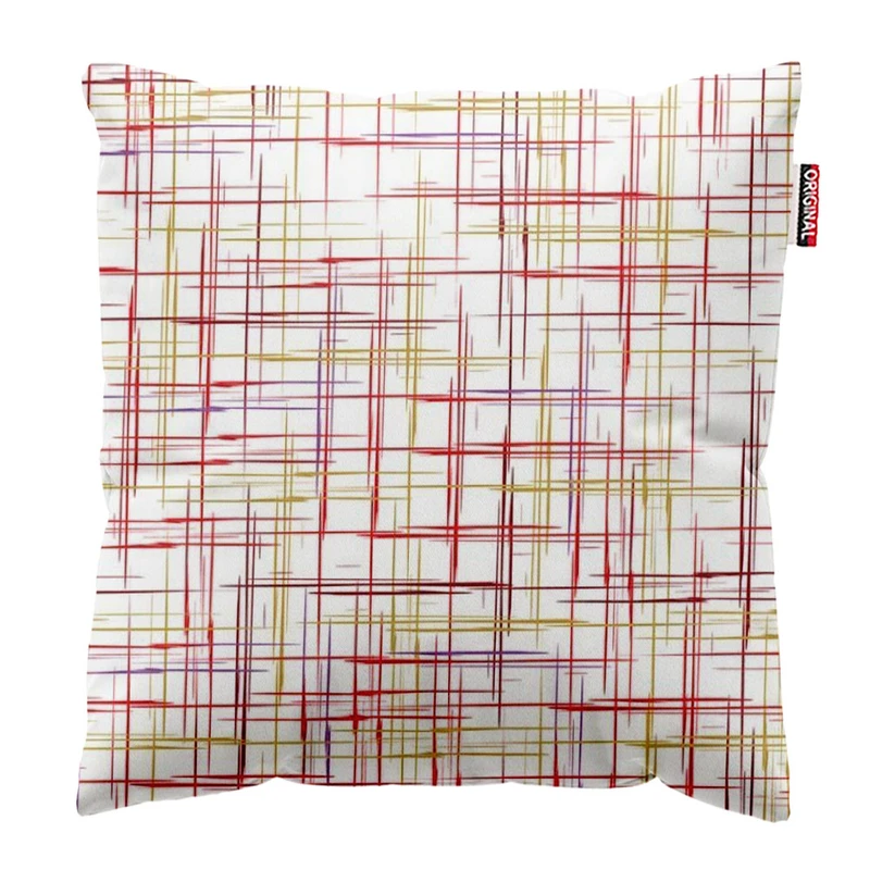 کوسن پاد آفرین طرح خط رنگی کد 1582 سایز 40*40 سانتی متر