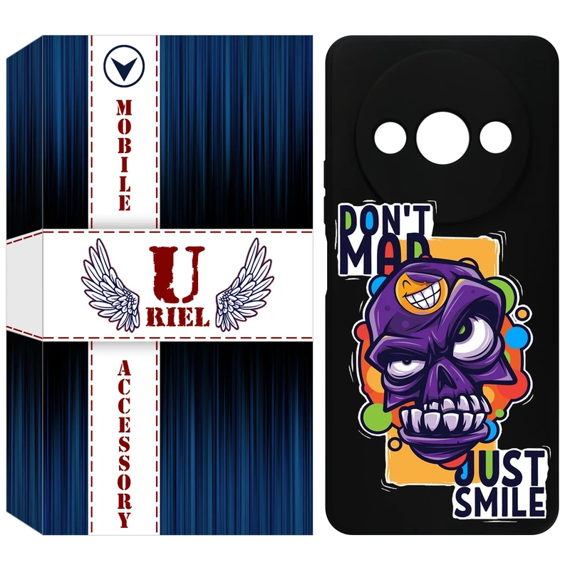 کاور یوریل قاب مدل KSH کد 33 طرح Smile مناسب برای گوشی موبایل شیائومی Redmi A3 / A3x