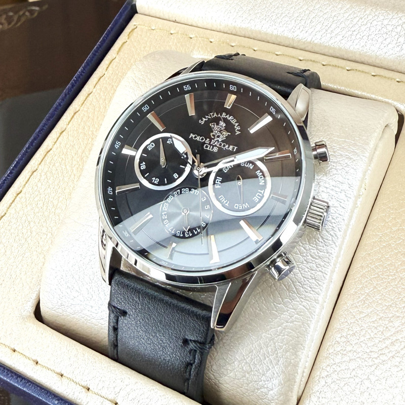 ساعت مچی عقربه‌ای مردانه کوارتز کورنوگراف سانتا باربارا پولو راکت کلاب مدل SB.1.10419-1